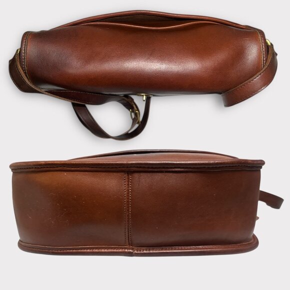 VTG Coach City Bag 9790 British Tan Leather Brass Turn Lock Handbag 90s USA +Tag - Picture 7 of 10